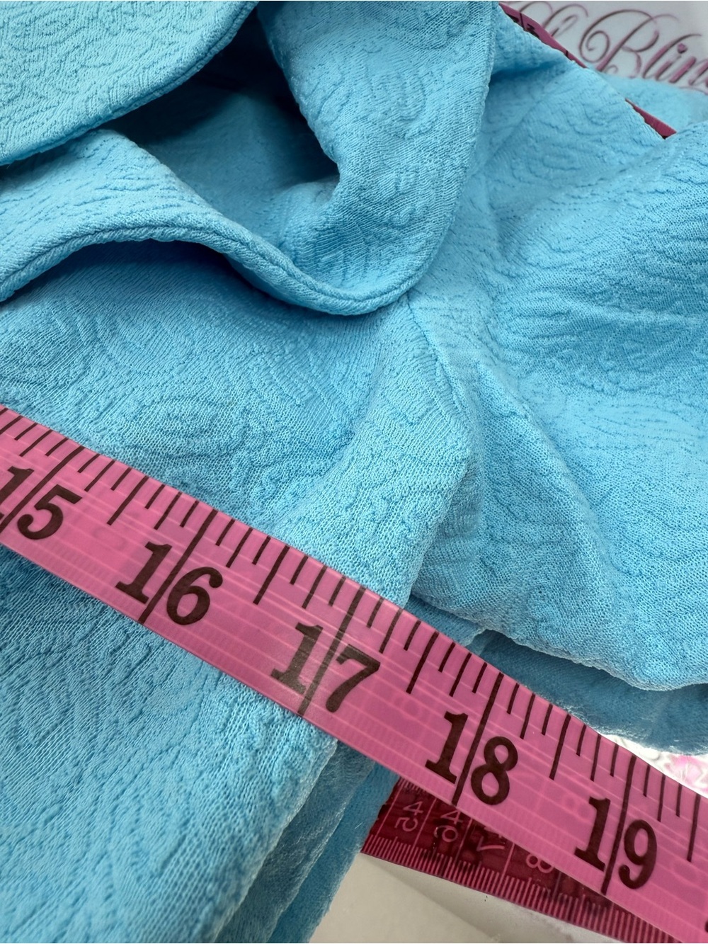 Dress vintage aqua Light Blue Textured Shift Dress with Peter Pan Collar - Picture 10 of 11